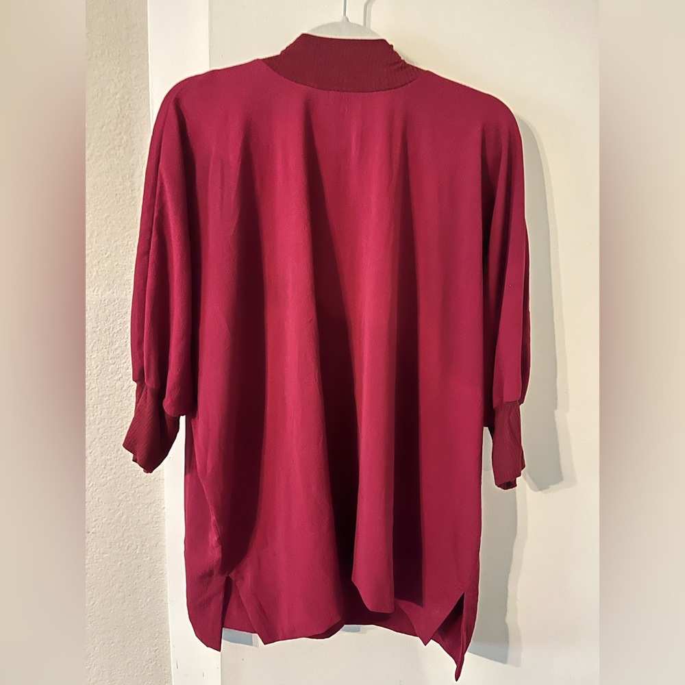 Bobeau Burgundy Women's Blouse Size 1x
